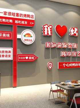 烤鸭店墙壁面装饰品挂画广告牌海报背景北京冒鸭货熟食卤味菜贴纸
