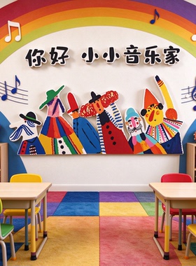 幼儿园音乐区布置装饰画