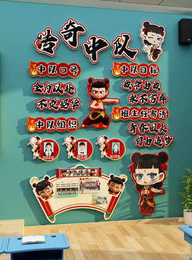 哪咤中队角少先队黑板报班级布置教室装饰文化主题素材墙贴励志