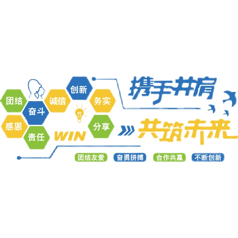 企业文化办公室墙面氛围装饰团队激励志标语贴高级感公司会议背景