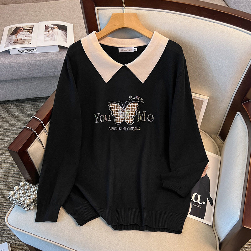 300斤特大码女装秋春新品胸围160显瘦套头翻领打底毛衣针织衫350,淘宝优惠券,粉丝福利购,淘宝优惠卷