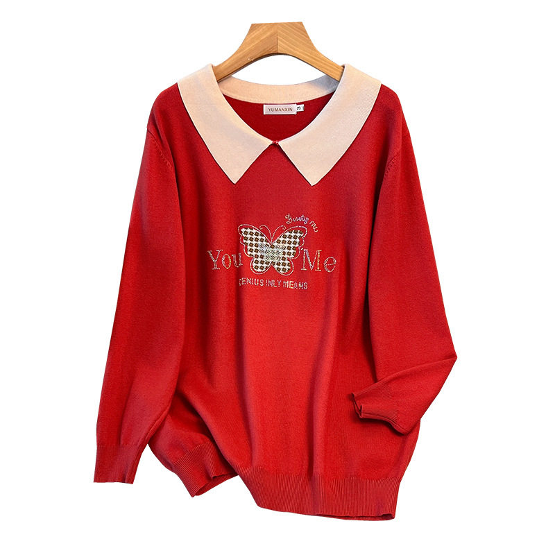 300斤特大码女装秋春新品胸围160显瘦套头翻领打底毛衣针织衫350,淘宝优惠券,粉丝福利购,淘宝优惠卷