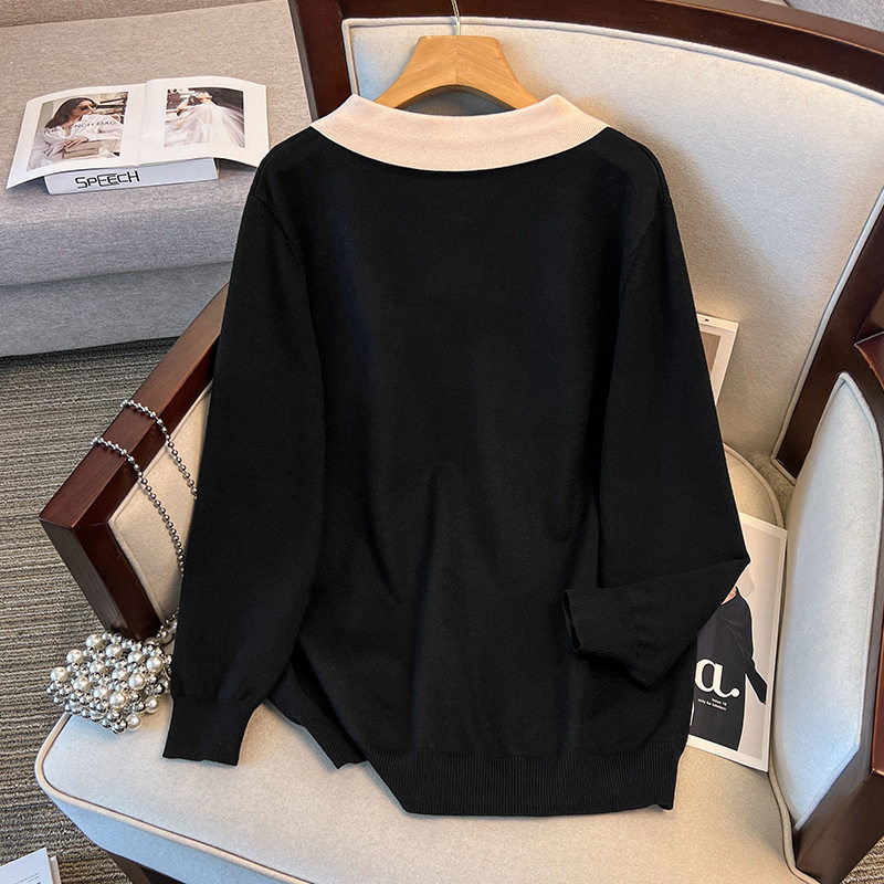 300斤特大码女装秋春新品胸围160显瘦套头翻领打底毛衣针织衫350,淘宝优惠券,粉丝福利购,淘宝优惠卷