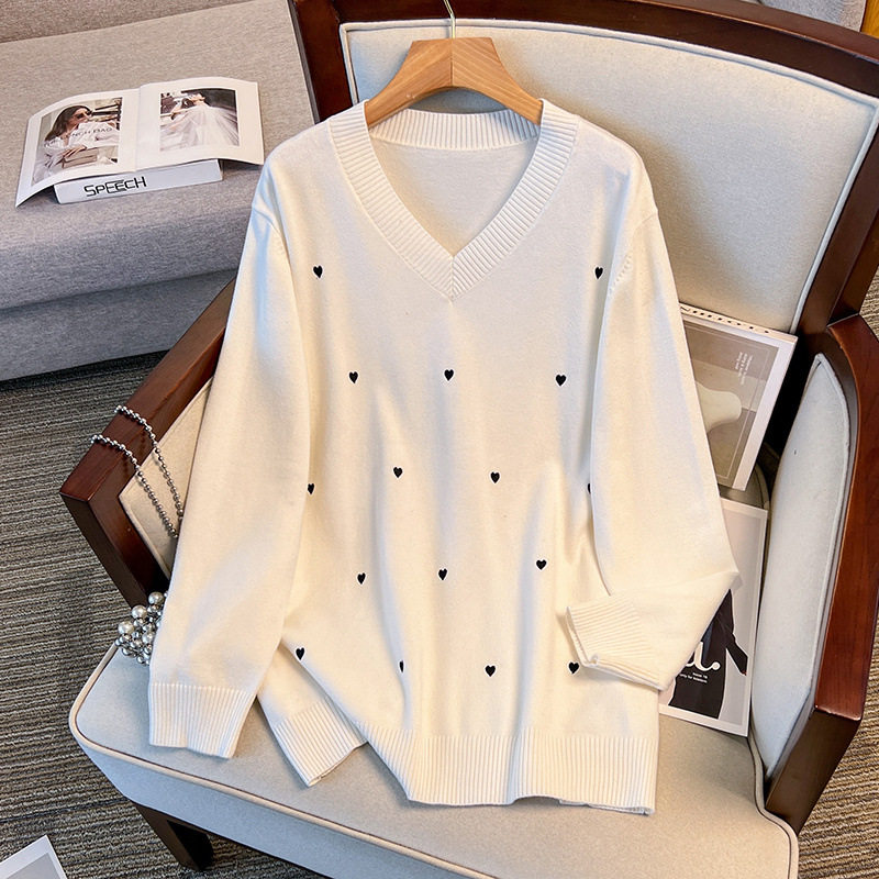 300斤特大码女装秋春胖M胸围160宽松套头打底V领显瘦毛衣针织350,淘宝优惠券,粉丝福利购,淘宝优惠卷