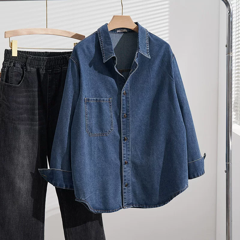 Autumn extra large long-sleeve, shirt, plus size