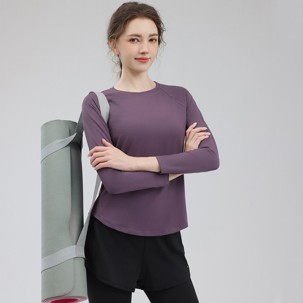 宽松健身运动上衣女速干T恤长袖透气专业跳操瑜伽服弹力胖MM大码,淘宝优惠券,粉丝福利购,淘宝优惠卷