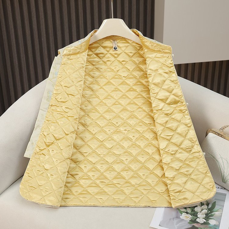 【蝶舞·夹棉款】新款马甲国风新中式立领提花气质加棉加厚马夹女,淘宝优惠券,粉丝福利购,淘宝优惠卷