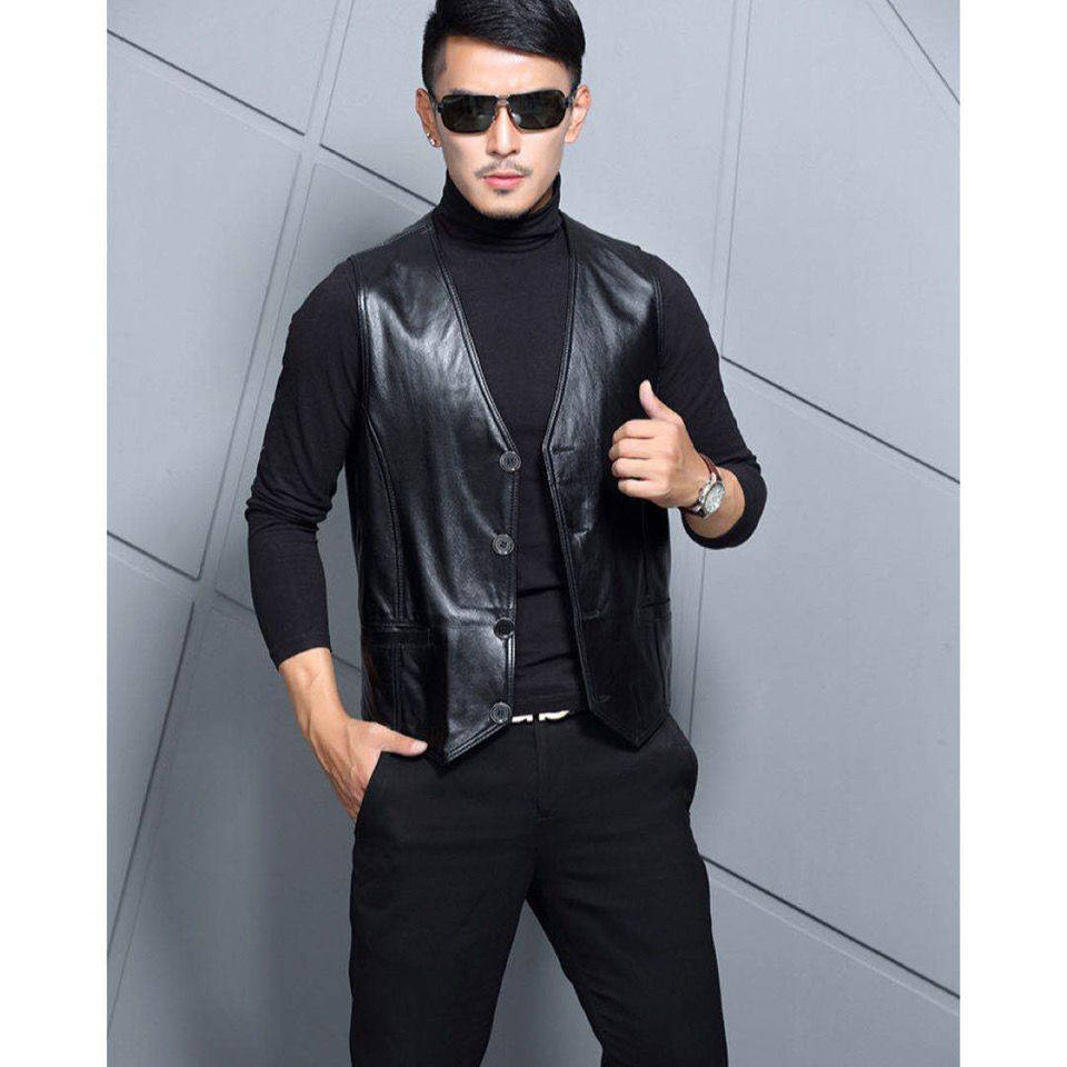 真皮马甲男士中老年头层羊皮户外钓鱼马夹保暖春秋多口袋薄款坎肩,淘宝优惠券,粉丝福利购,淘宝优惠卷