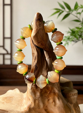 非洲高端羊角料流苏铃文玩手串