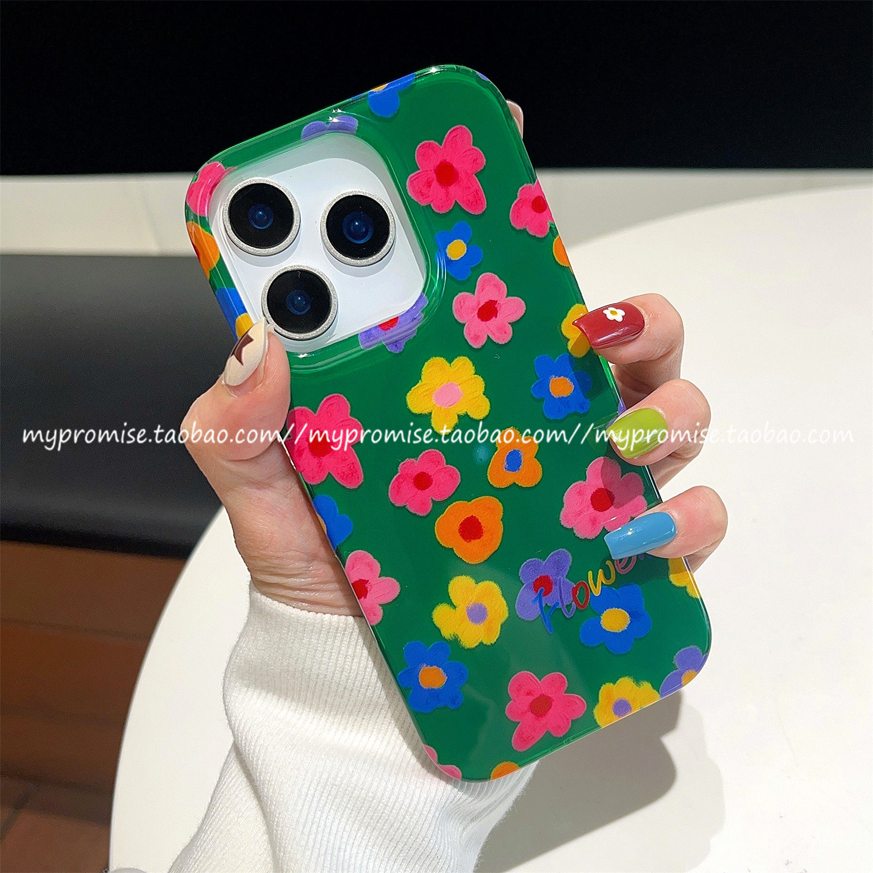 高级感玫粉色皮质花朵支架适用苹果17promax手机壳iphone16彩色油画17Pro新款13便携手绳14手拎15pro早春小众,淘宝优惠券,粉丝福利购,淘宝优惠卷