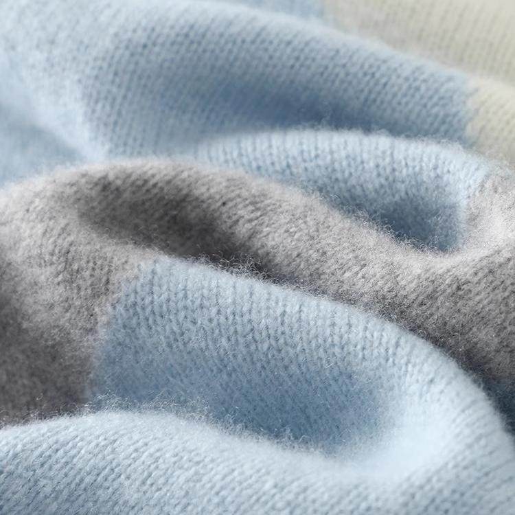 秋冬新款100%纯羊毛衫男士圆领加厚拼色毛衣宽松休闲羊绒针织衫,淘宝优惠券,粉丝福利购,淘宝优惠卷