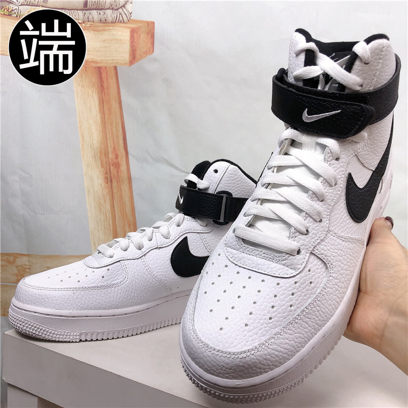 Nike耐克Air Force1黑白空军一号AF1高帮休闲板鞋男CT2303-100-图0