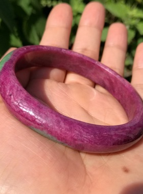 天然无优化手镯大气红绿宝