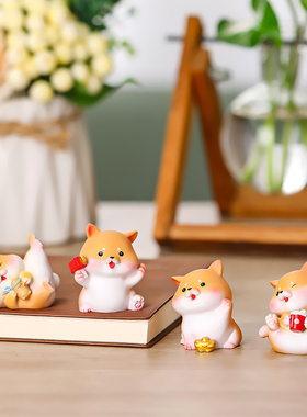 小柴犬可爱迷你小摆件桌面装饰品