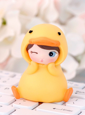 可爱小鸭子创意摆件烘焙装饰品