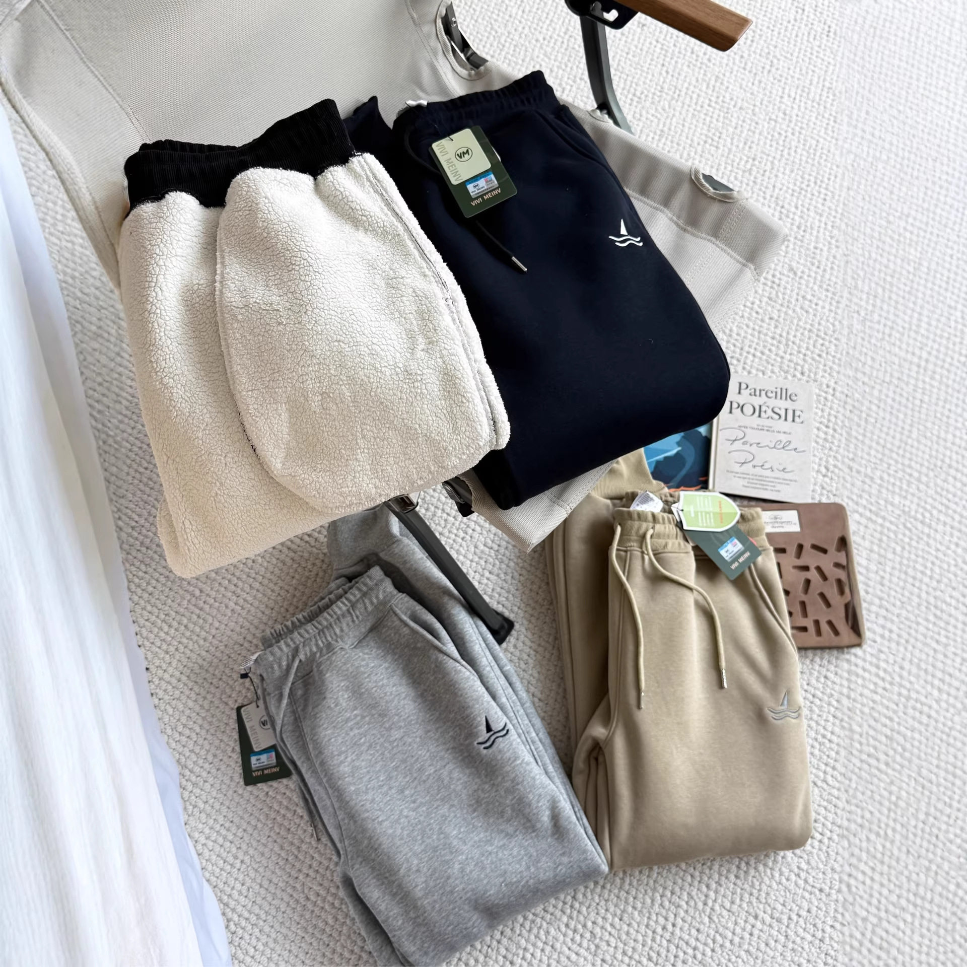 VIVI小帆船新款男女运动裤男女款秋冬季纯棉加绒卫衣宽松束脚长裤,淘宝优惠券,粉丝福利购,淘宝优惠卷