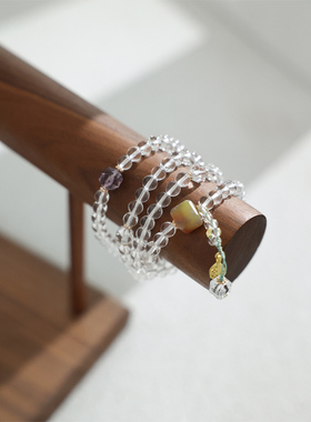 白水晶金枝玉叶单圈项链多圈手串