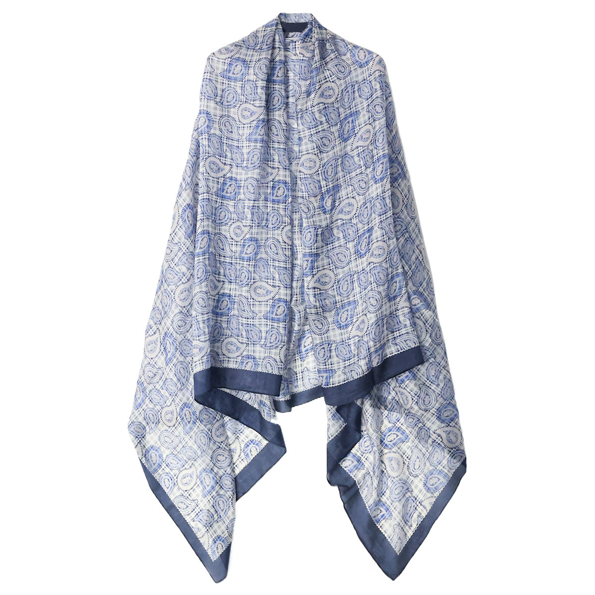 KAKA欧洲客单真丝洋纺腰果花窗帘格复古优雅大长巾防晒披肩女围巾,淘宝优惠券,粉丝福利购,淘宝优惠卷