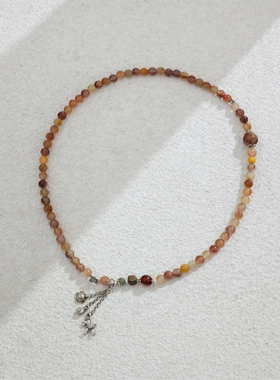 兔毛水晶石榴石马上有钱手串项链