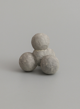 日本水泥灰雕塑摆件粗陶作家款