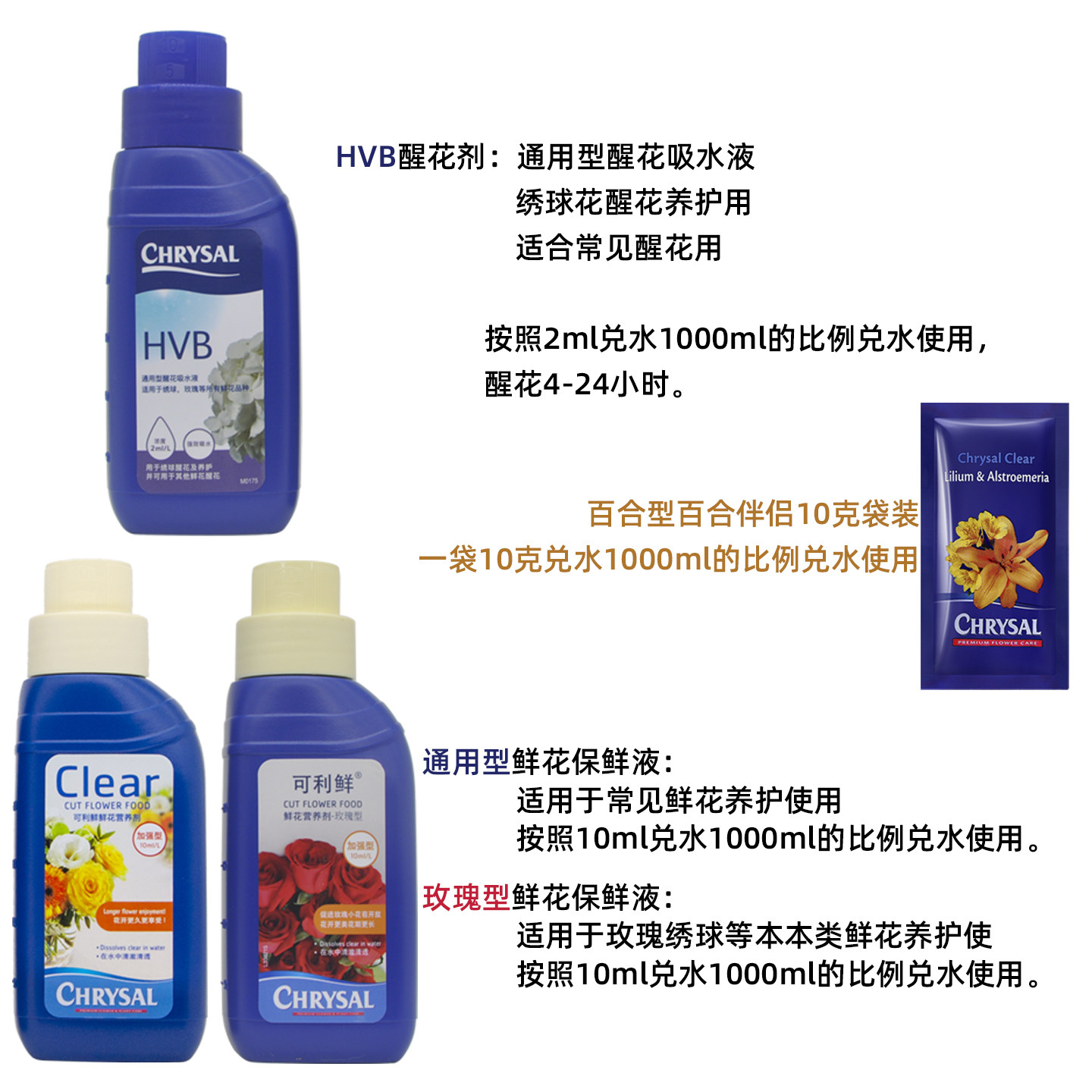 荷兰进口可利鲜鲜花保鲜剂 促吸剂 HVB木本通用醒花液250ml瓶装,淘宝优惠券,粉丝福利购,淘宝优惠卷