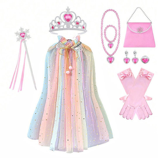 万圣节儿童披肩披风服装女童冰雪奇缘爱莎公主披纱外搭斗篷