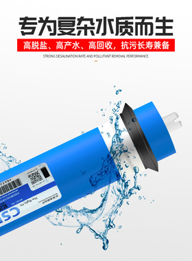 正品世韩RO膜滤芯CSM反渗透膜组件净水器RE50G75GHR100400G节水膜