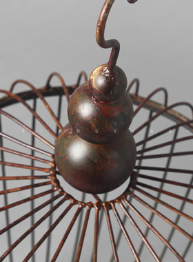 复古怀旧风鸟笼铁艺橱窗装饰摆件