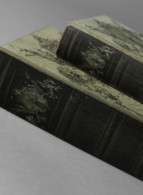 欧式风复古做旧收纳书房摆件