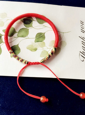 本命年红绳复古情侣金刚结手绳