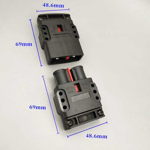 80A150V清洗车 菲迈普MXR22 24V15A充电器插头 扫地车连接器 黑色 - 图0