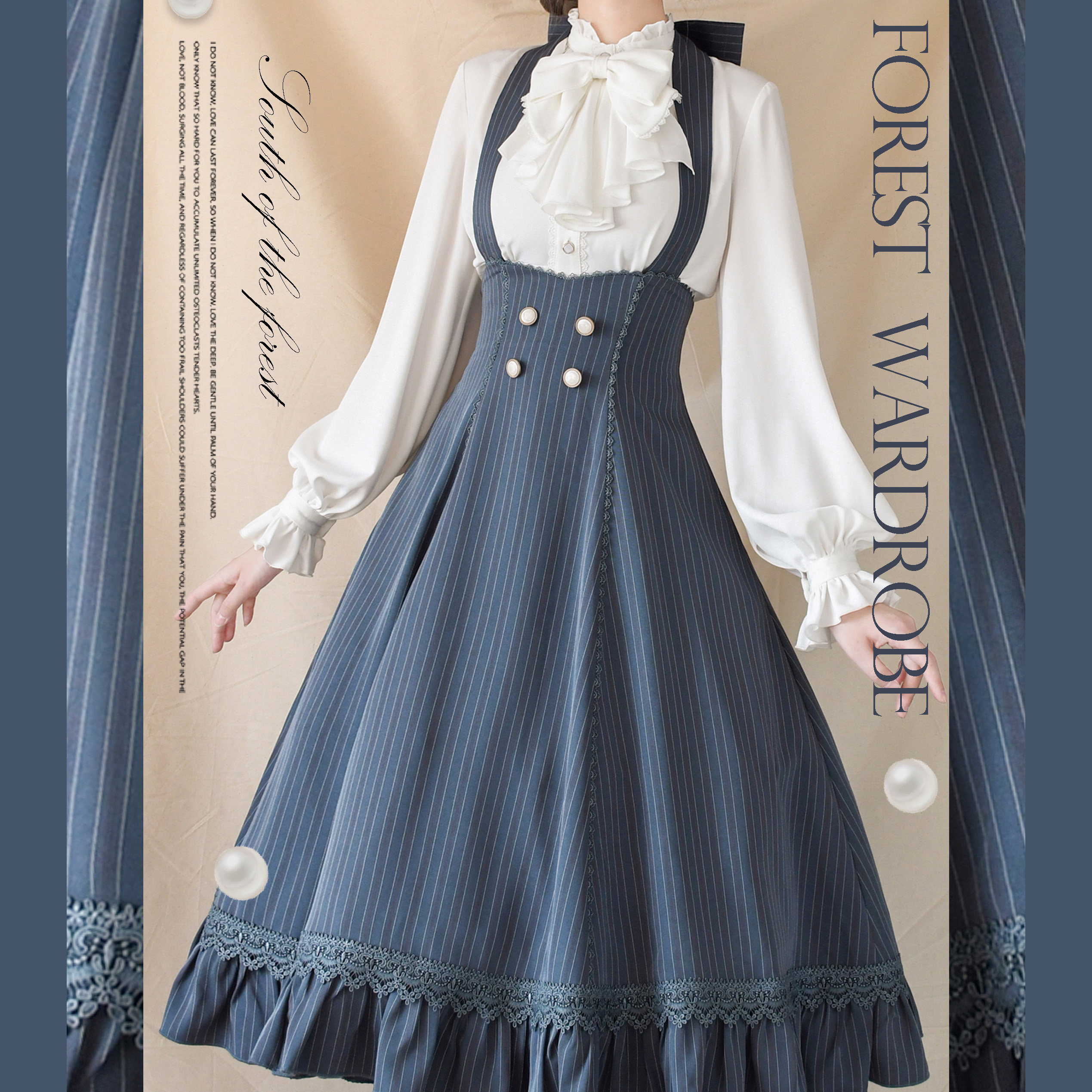 【森林以南】原创春秋衬衣内搭lolita洛丽塔复古典法式CLA,淘宝优惠券,粉丝福利购,淘宝优惠卷