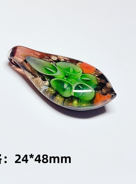 纯手工牡丹花项链吊坠兰花水晶琥珀花朵造型吊坠古风中式美感项链