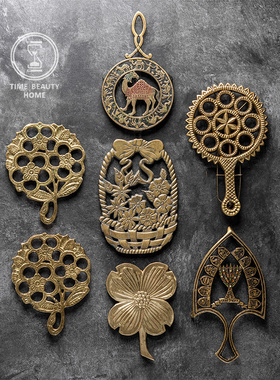 6.21新n组复古黄铜隔热垫旧物