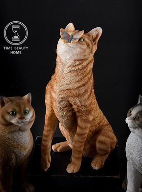 精品仿真动物猫咪摆件