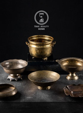 黄铜篮子碗器美式家居