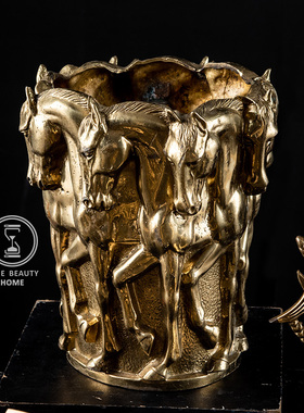 时光美器欧美黄铜摆件