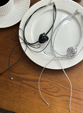 高级甜酷风气质玫瑰花轻奢项链