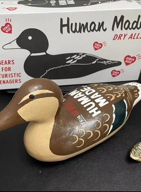 国产鸭子DUCK 鸭子玩偶玩具摆件手绘涂鸦仿木潮玩摆件