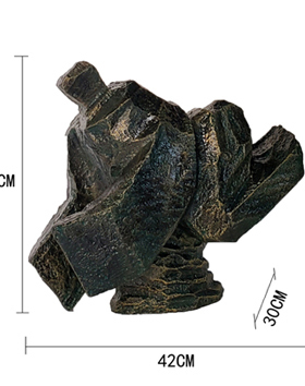 抽象会所办公室桌面功夫人物雕塑