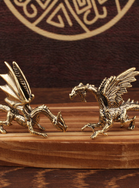 跨境热销黄铜魔兽青龙 魔兽火龙飞龙 摆件工艺品铜器桌面家居装饰