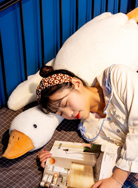 网红大白鹅抱枕毛绒玩具儿童生日礼物睡觉夹腿大白鹅公仔靠枕