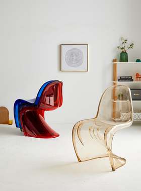 GD亚克力塑料餐椅简约现代靠背凳