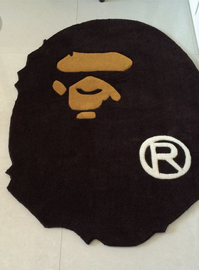 时尚潮牌ape客厅地毯沙发茶几垫卧室床边毯手工腈纶加厚免洗