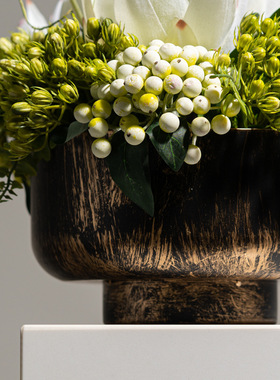 匠十三 新中式侘寂风仿真花艺永生干花绿植酒店售楼处茶几装饰品