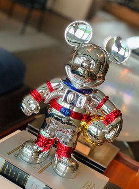 现货宇航员米奇INS摆件雕塑收藏卡通轻奢客厅潮流装饰公仔送礼物