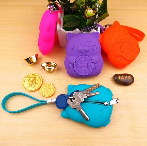 Милая вместительная и большая универсальная мультяшная ключница подходит для мужчин и женщин, картхолдер с молнией, Южная Корея, на удачу
