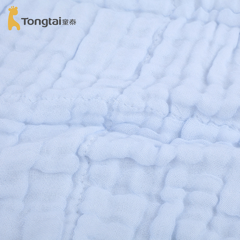 童泰新生婴儿男女宝宝用品毛巾纯棉纯色泡泡纱方巾口水巾六块装,淘宝优惠券,粉丝福利购,淘宝优惠卷