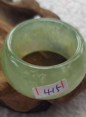 岫玉戒指男女款时尚风手饰品大