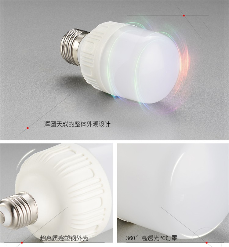 高护帅家装爱眼照明LED灯泡E27螺口5w9w13w18w28w38w48w防虫白光 - 图1